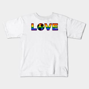 Soccer Love Rainbow Kids T-Shirt